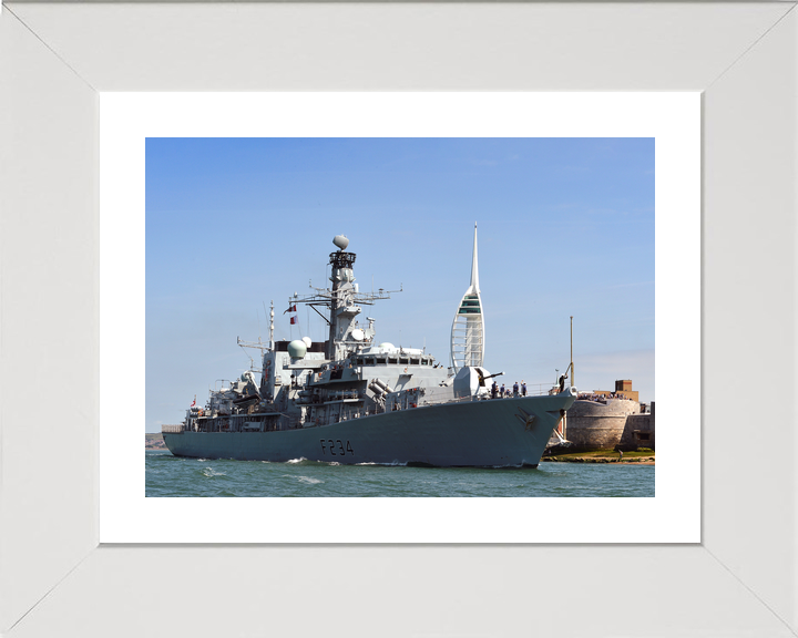 HMS Iron Duke F234 Type 23 Frigate June 2014 Leaving Portsmouth