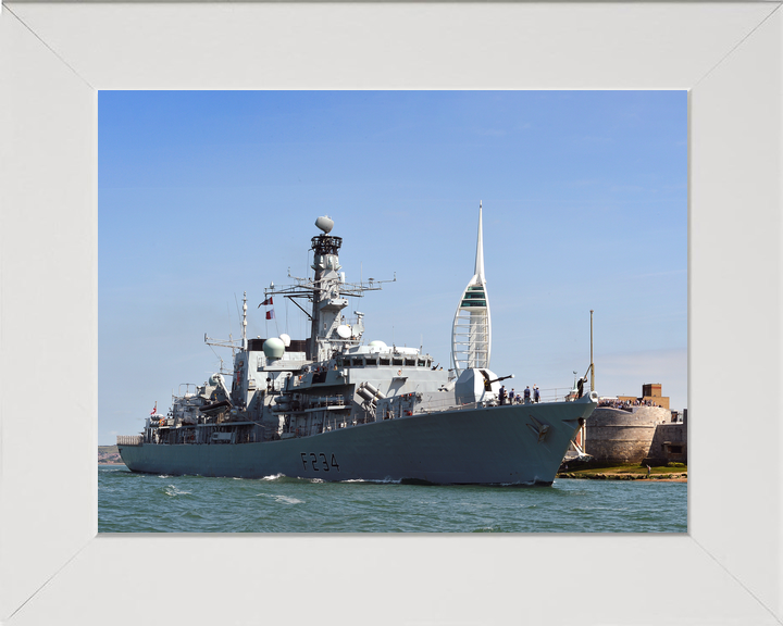 HMS Iron Duke F234 Type 23 Frigate June 2014 Leaving Portsmouth