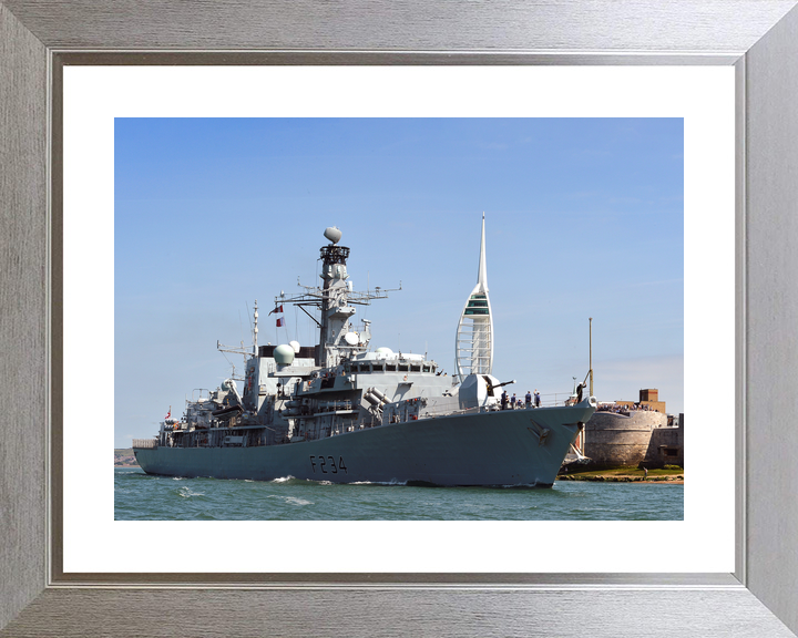 HMS Iron Duke F234 Type 23 Frigate June 2014 Leaving Portsmouth