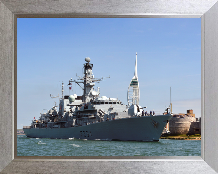 HMS Iron Duke F234 Type 23 Frigate June 2014 Leaving Portsmouth