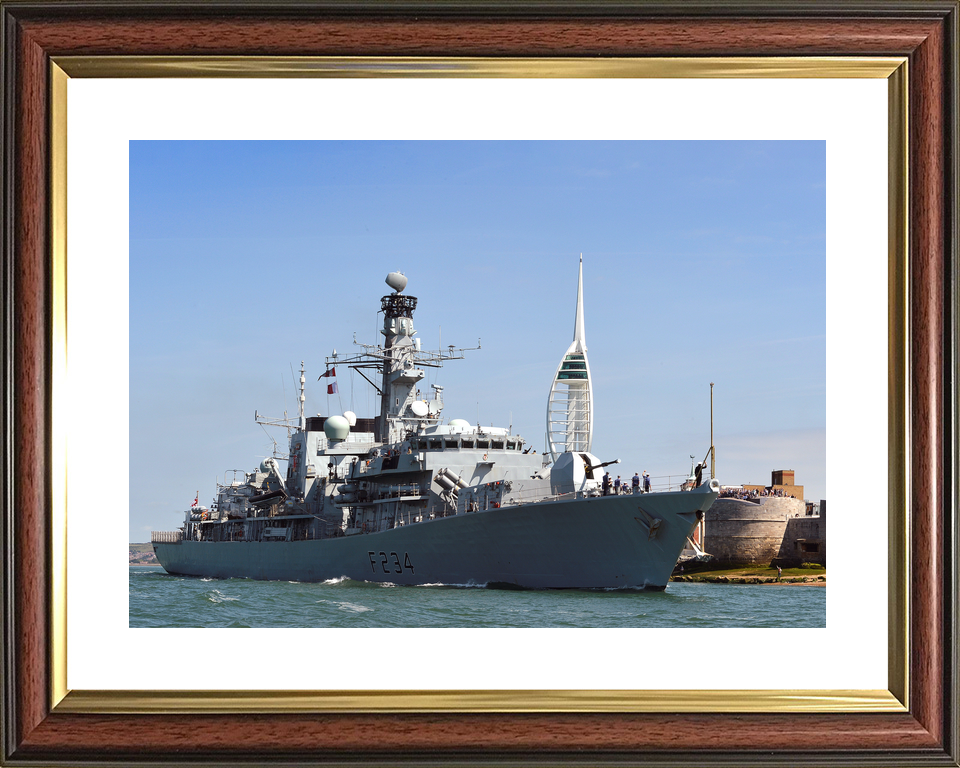 HMS Iron Duke F234 Type 23 Frigate June 2014 Leaving Portsmouth