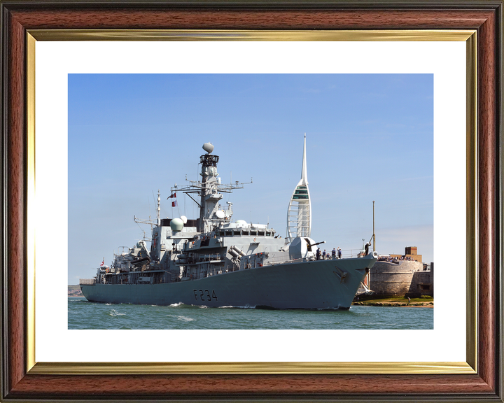 HMS Iron Duke F234 Type 23 Frigate June 2014 Leaving Portsmouth