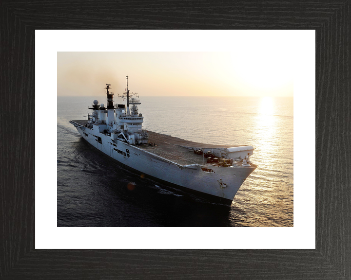 HMS Illustrious (R06) Royal Navy Invincible Class Aircraft Carrier At Sunset 2013 Photo Print Wall Art Decor - Posters, Prints, & Visual Artwork - by Hampshire Prints (image 2 of 9)