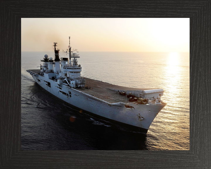 HMS Illustrious (R06) Royal Navy Invincible Class Aircraft Carrier At Sunset 2013 Photo Print Wall Art Decor - Posters, Prints, & Visual Artwork - by Hampshire Prints (image 3 of 9)