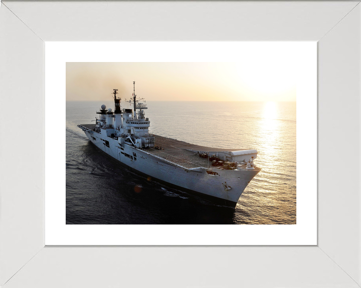 HMS Illustrious (R06) Royal Navy Invincible Class Aircraft Carrier At Sunset 2013 Photo Print Wall Art Decor - Posters, Prints, & Visual Artwork - by Hampshire Prints (image 4 of 9)