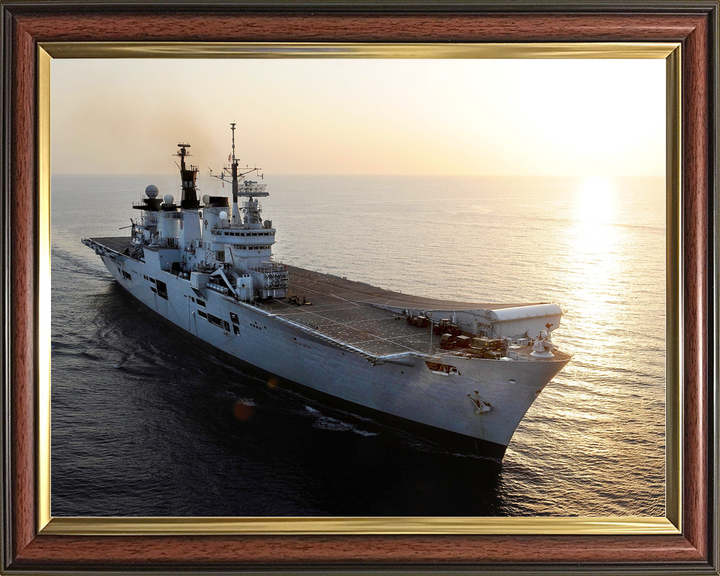 HMS Illustrious (R06) Royal Navy Invincible Class Aircraft Carrier At Sunset 2013 Photo Print Wall Art Decor - Posters, Prints, & Visual Artwork - by Hampshire Prints (image 9 of 9)