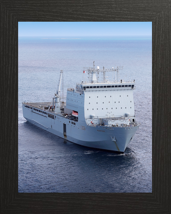 RFA Mounts Bay L3008 Bay Class Ship July 2018 High Starboard Bow View