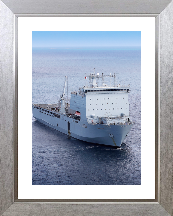 RFA Mounts Bay L3008 Bay Class Ship July 2018 High Starboard Bow View