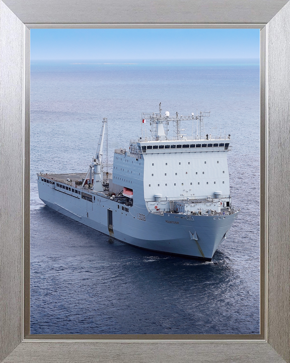 RFA Mounts Bay L3008 Bay Class Ship July 2018 High Starboard Bow View
