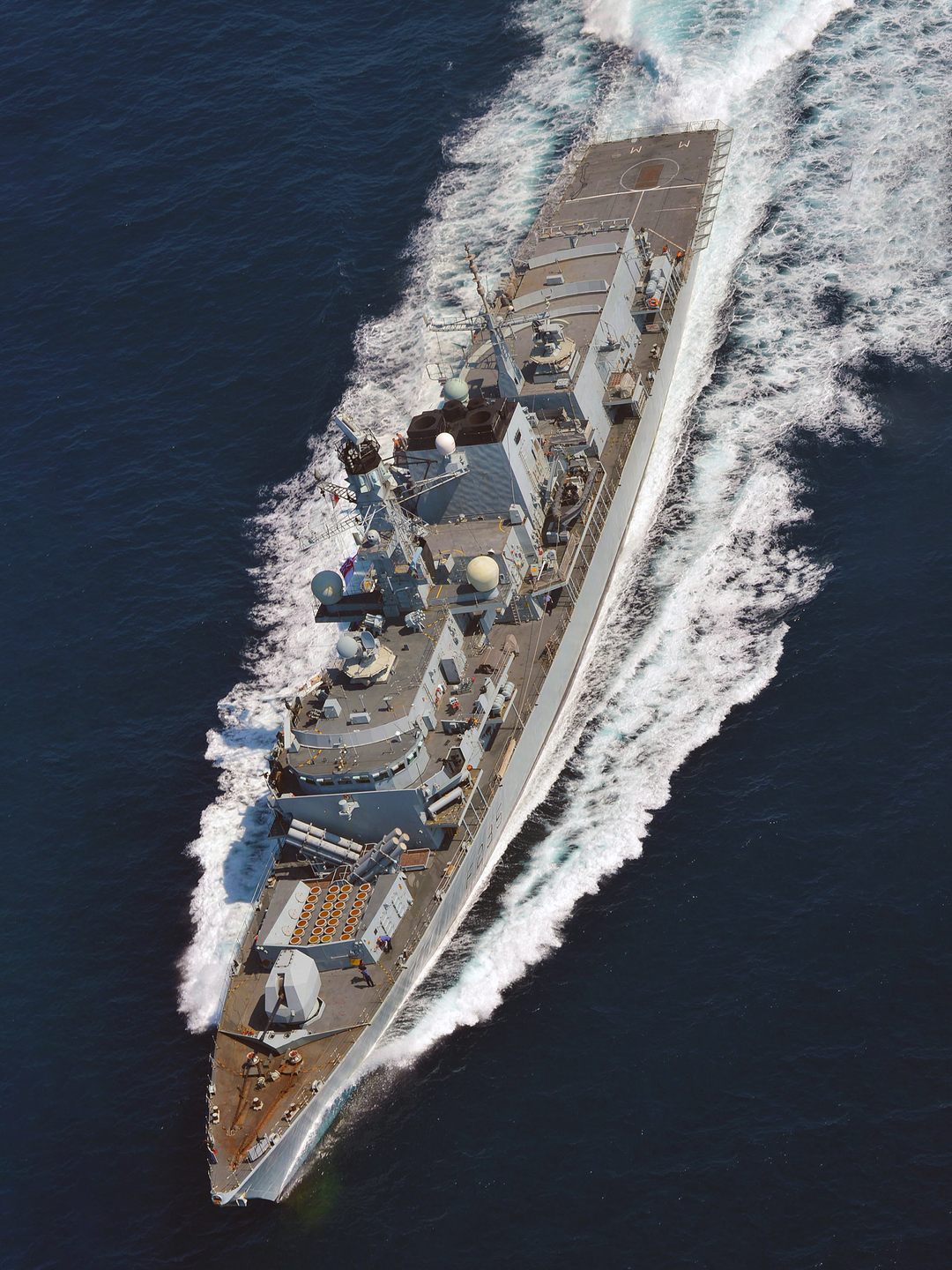 HMS Monmouth (F235) Photo Print - from Above 2012 - Royal Navy Type 23 Frigate Hampshire Prints 6 x 4 No Frame No