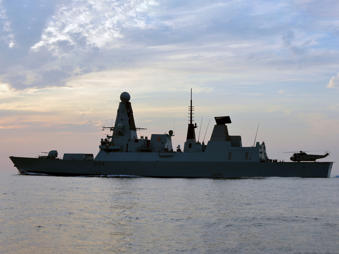 HMS Diamond (D34) Photo Print - Port Side Silhouette 2012 - Royal Navy Type 45 Destroyer Hampshire Prints 6 x 4 No Frame No