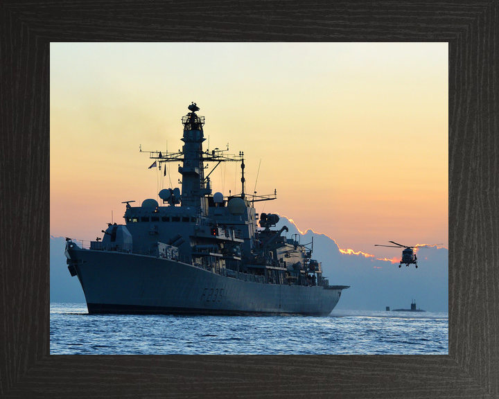 HMS Monmouth F235 Type 23 Frigate December 2012 Sunset Photo Print - Posters, Prints, & Visual Artwork - by Hampshire Prints (image 3 of 9)
