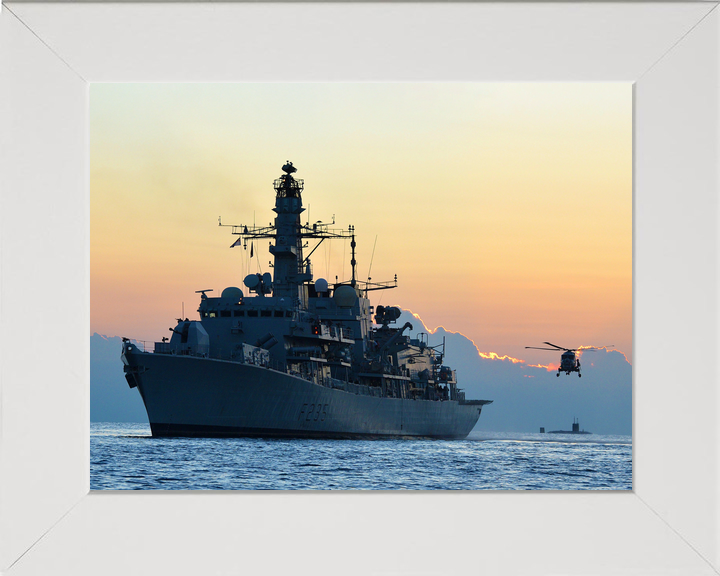 HMS Monmouth F235 Type 23 Frigate December 2012 Sunset Photo Print - Posters, Prints, & Visual Artwork - by Hampshire Prints (image 5 of 9)