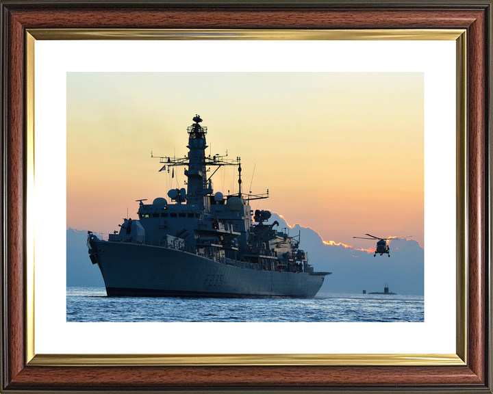 HMS Monmouth F235 Type 23 Frigate December 2012 Sunset Photo Print - Posters, Prints, & Visual Artwork - by Hampshire Prints (image 8 of 9)