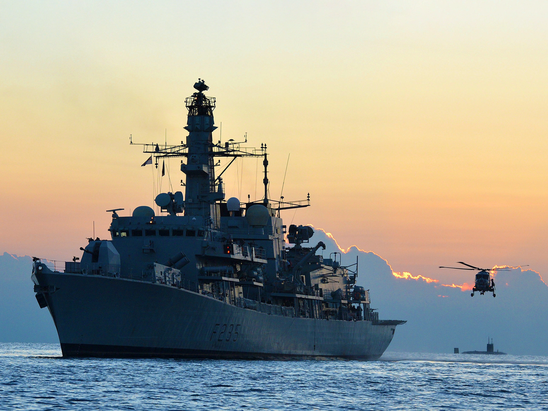 HMS Monmouth F235 Type 23 Frigate December 2012 Sunset Photo Print - Posters, Prints, & Visual Artwork - by Hampshire Prints (image 1 of 9)