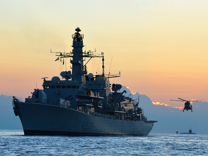 HMS Monmouth (F235) Photo Print - Sunset 2012 - Royal Navy Type 23 Frigate Hampshire Prints 6 x 4 No Frame No