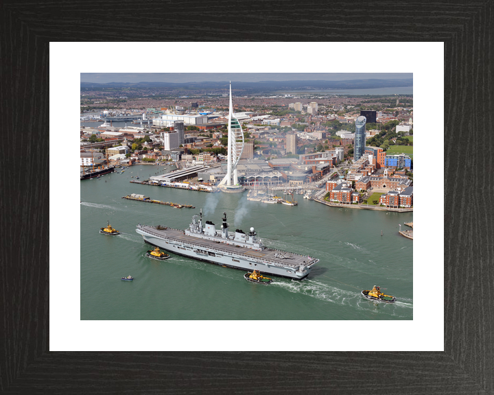 HMS Illustrious (R06) Royal Navy Invincible Class Aircraft Carrier Portsmouth Return 2011 Photo Print Wall Art Decor - Posters, Prints, & Visual Artwork - by Hampshire Prints (image 2 of 9)