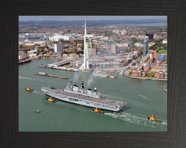 HMS Illustrious (R06) Royal Navy Invincible Class Aircraft Carrier Portsmouth Return 2011 Photo Print Wall Art Decor - Posters, Prints, & Visual Artwork - by Hampshire Prints (image 3 of 9)