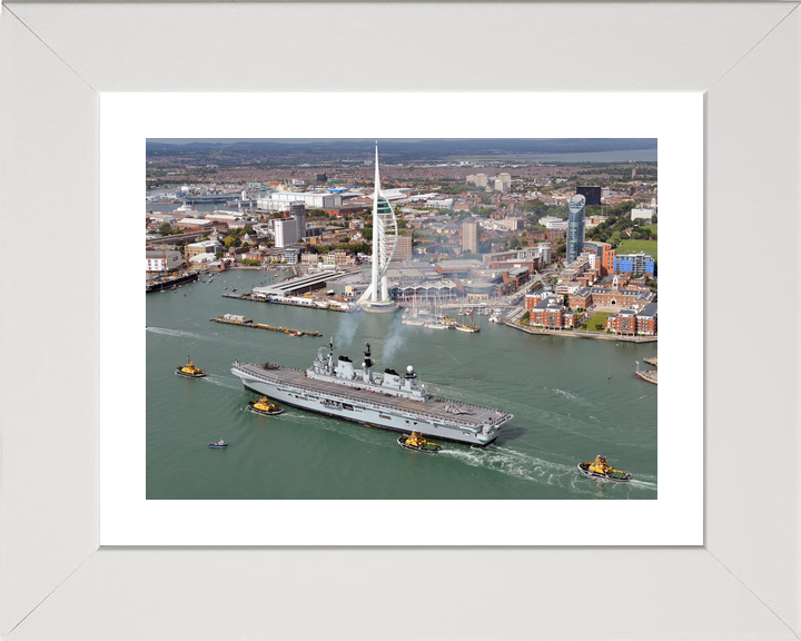 HMS Illustrious (R06) Royal Navy Invincible Class Aircraft Carrier Portsmouth Return 2011 Photo Print Wall Art Decor - Posters, Prints, & Visual Artwork - by Hampshire Prints (image 4 of 9)