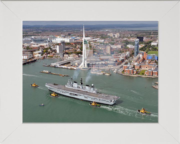 HMS Illustrious (R06) Royal Navy Invincible Class Aircraft Carrier Portsmouth Return 2011 Photo Print Wall Art Decor - Posters, Prints, & Visual Artwork - by Hampshire Prints (image 5 of 9)