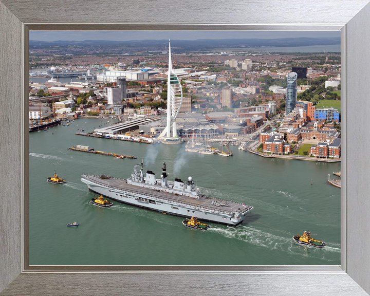 HMS Illustrious (R06) Royal Navy Invincible Class Aircraft Carrier Portsmouth Return 2011 Photo Print Wall Art Decor - Posters, Prints, & Visual Artwork - by Hampshire Prints (image 7 of 9)