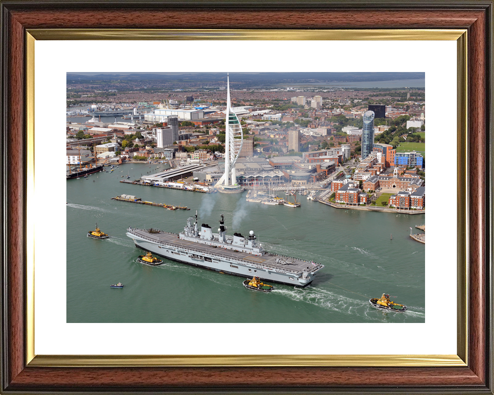 HMS Illustrious (R06) Royal Navy Invincible Class Aircraft Carrier Portsmouth Return 2011 Photo Print Wall Art Decor - Posters, Prints, & Visual Artwork - by Hampshire Prints (image 8 of 9)