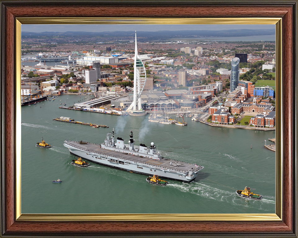 HMS Illustrious (R06) Royal Navy Invincible Class Aircraft Carrier Portsmouth Return 2011 Photo Print Wall Art Decor - Posters, Prints, & Visual Artwork - by Hampshire Prints (image 9 of 9)