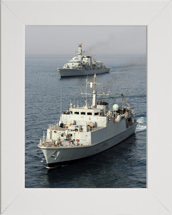 HMS Grimsby (M108) Royal Navy Sandown Class Minehunter With HMS Montrose Photo Print Wall Art Decor - Posters, Prints, & Visual Artwork - by Hampshire Prints (image 5 of 9)