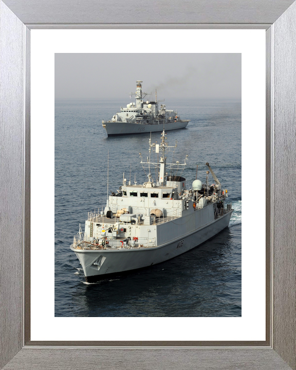 HMS Grimsby (M108) Royal Navy Sandown Class Minehunter With HMS Montrose Photo Print Wall Art Decor - Posters, Prints, & Visual Artwork - by Hampshire Prints (image 6 of 9)