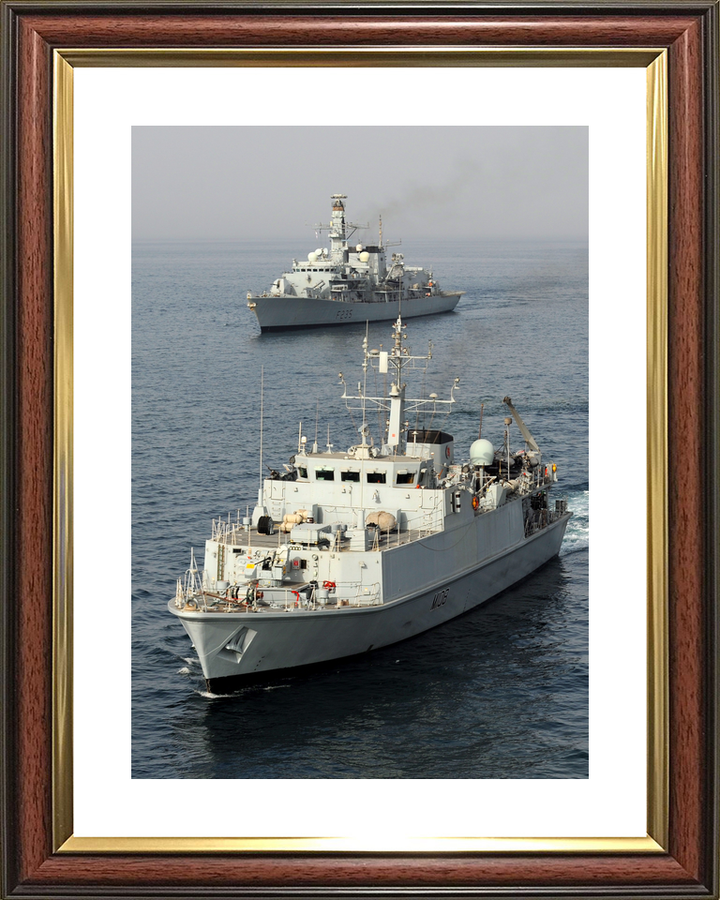 HMS Grimsby (M108) Royal Navy Sandown Class Minehunter With HMS Montrose Photo Print Wall Art Decor - Posters, Prints, & Visual Artwork - by Hampshire Prints (image 8 of 9)