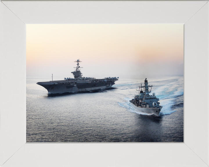 HMS St Albans F83 Type 23 Frigate October 2011 With USS John C Stennis Photo Print - Posters, Prints, & Visual Artwork - by Hampshire Prints (image 5 of 9)