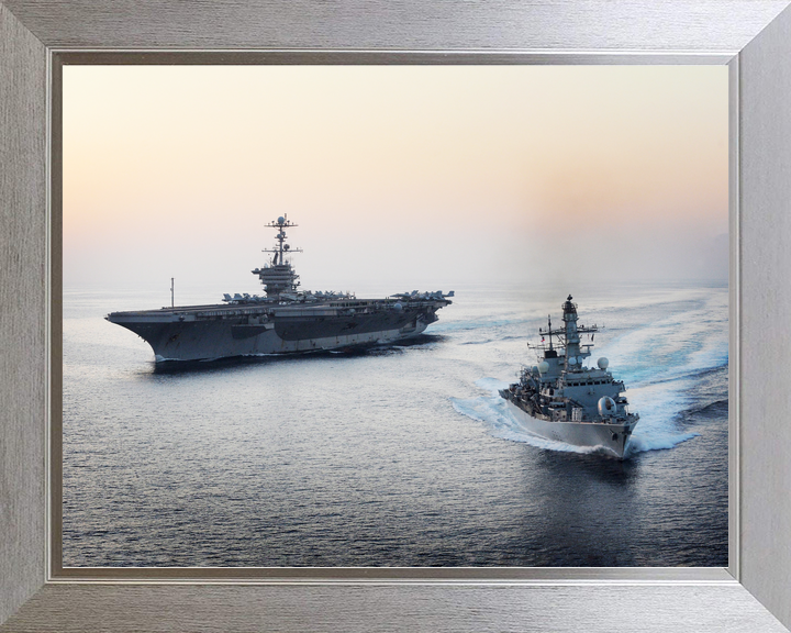 HMS St Albans F83 Type 23 Frigate October 2011 With USS John C Stennis Photo Print - Posters, Prints, & Visual Artwork - by Hampshire Prints (image 7 of 9)