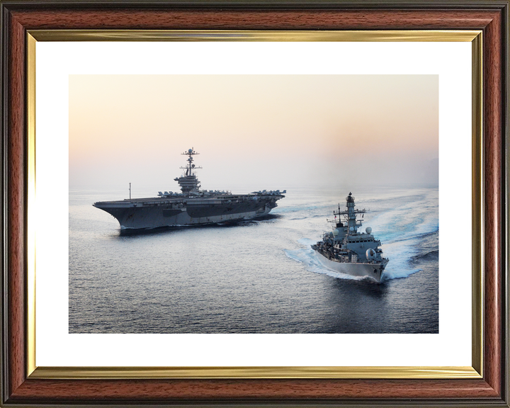 HMS St Albans F83 Type 23 Frigate October 2011 With USS John C Stennis Photo Print - Posters, Prints, & Visual Artwork - by Hampshire Prints (image 8 of 9)