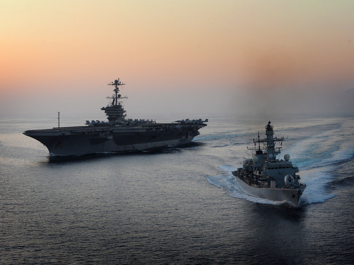 HMS St Albans (F83) Photo Print - With USS John C Stennis - Royal Navy Type 23 Frigate Hampshire Prints 6 x 4 No Frame No