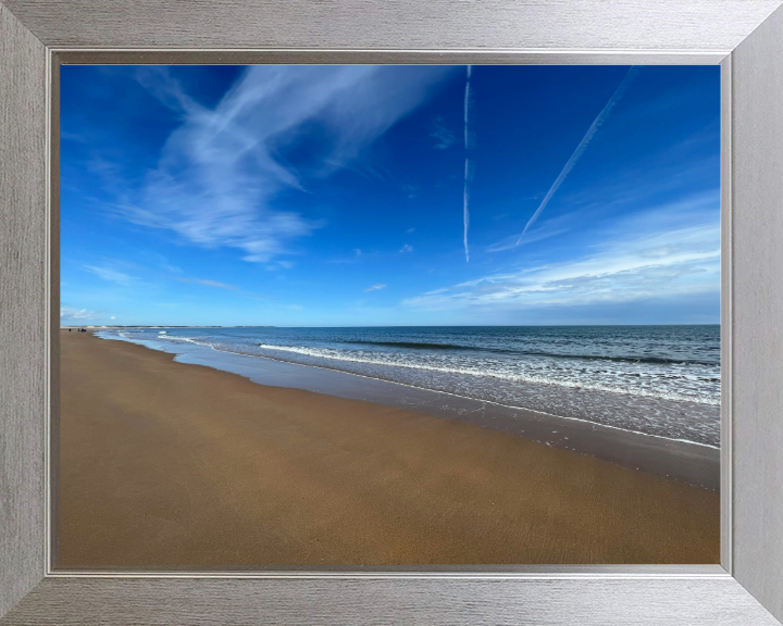 An empty Druridge Bay beach Northumberland Photo Print - Canvas - Framed Photo Print - Hampshire Prints