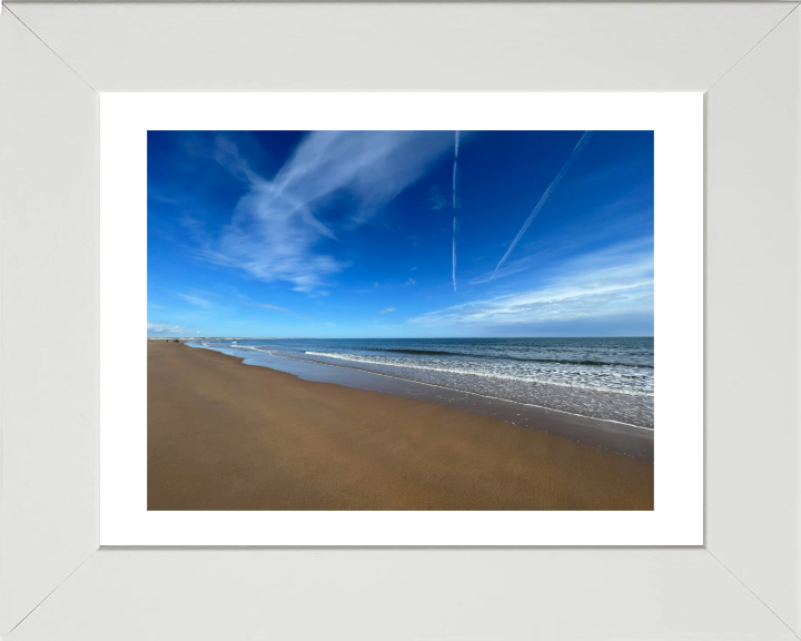 An empty Druridge Bay beach Northumberland Photo Print - Canvas - Framed Photo Print - Hampshire Prints