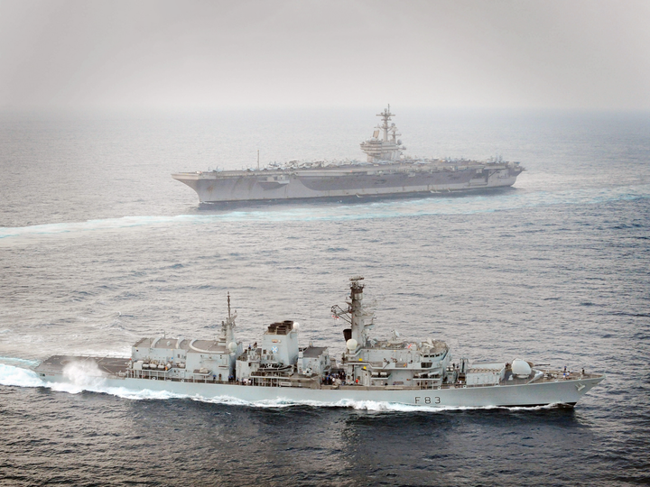 HMS St Albans F83 Type 23 Frigate September 2011 With USS George W Bush