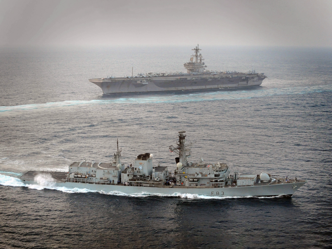 HMS St Albans (F83) Photo Print - With USS George W Bush - Royal Navy Type 23 Frigate Hampshire Prints 6 x 4 No Frame No