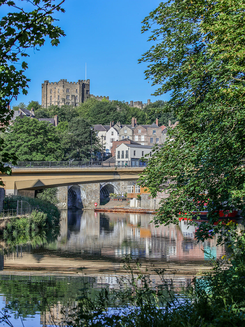 Durham castle from riverside Northumberland Photo Print - Canvas - Framed Photo Print - Hampshire Prints