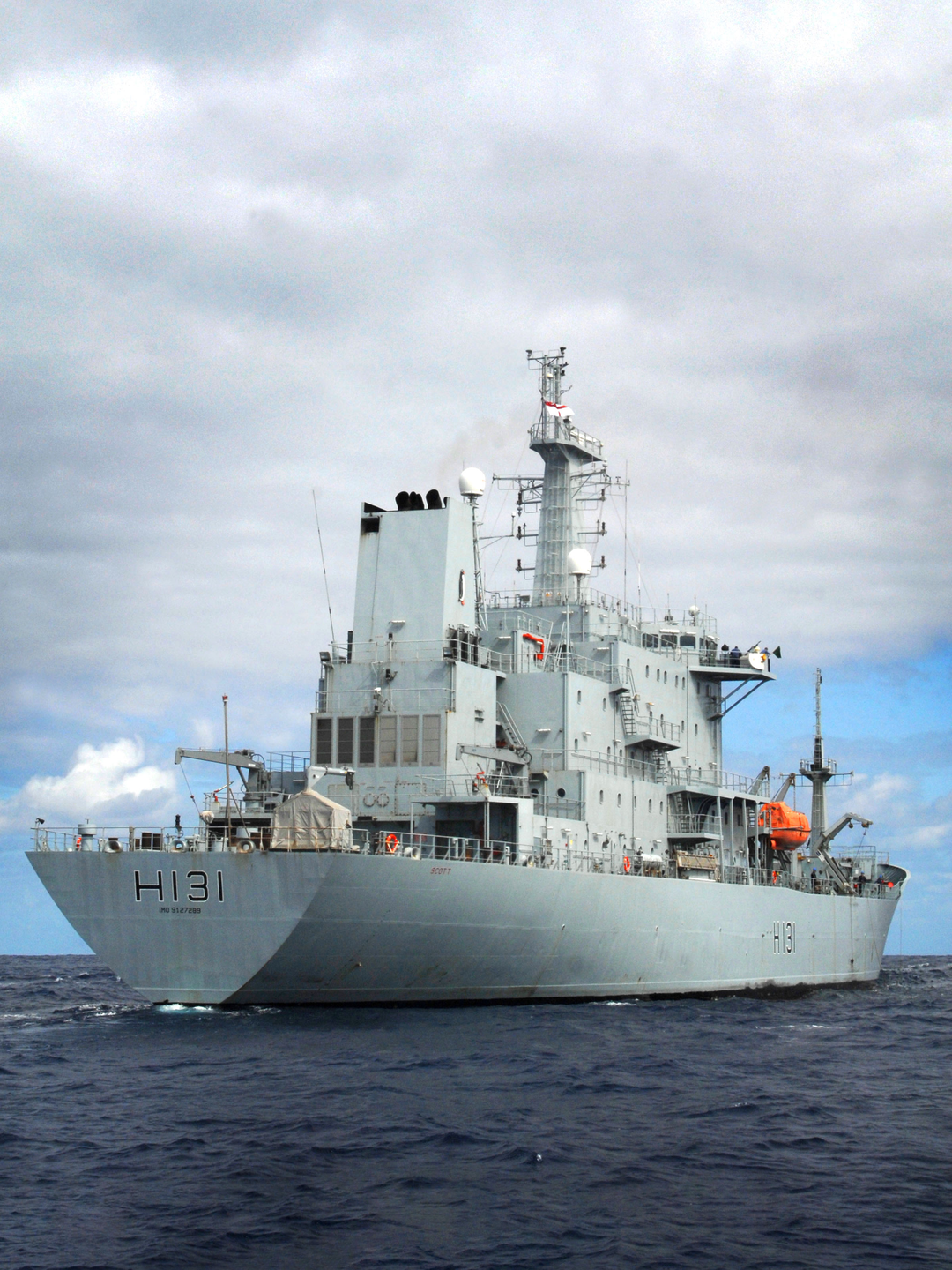 HMS Scott (H131) Photo Print - At Sea 2007 - Royal Navy Ocean Survey Vessel Hampshire Prints 6 x 4 No Frame No