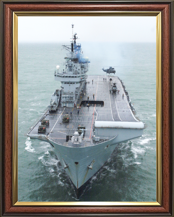HMS Illustrious (R06) Royal Navy Invincible Class Aircraft Carrier Bow View 2009 Photo Print Wall Art Decor - Posters, Prints, & Visual Artwork - by Hampshire Prints (image 9 of 9)