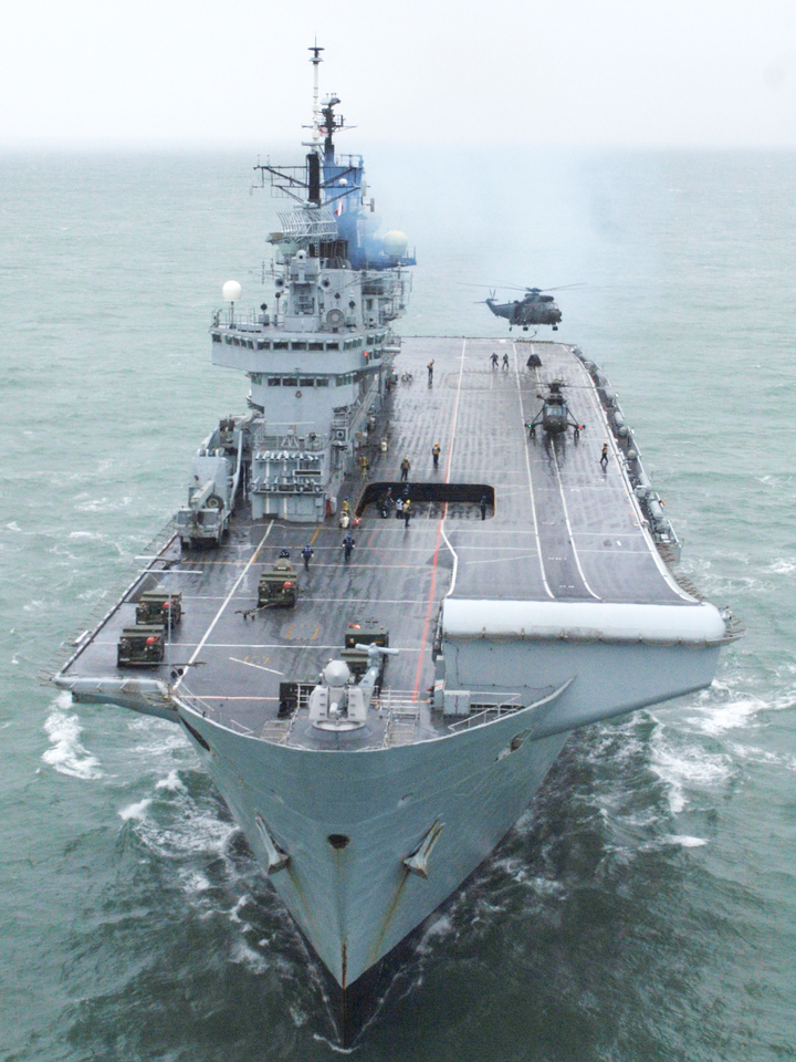 HMS Illustrious (R06) Royal Navy Invincible Class Aircraft Carrier Bow View 2009 Photo Print Wall Art Decor - Posters, Prints, & Visual Artwork - by Hampshire Prints (image 1 of 9)