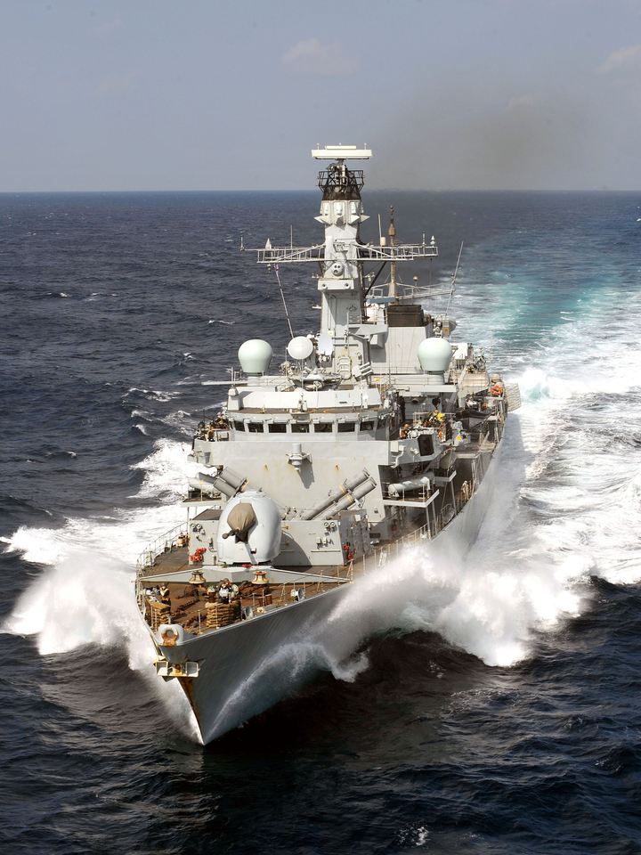 HMS Portland F79 Type 23 Frigate December 2008 At Speed