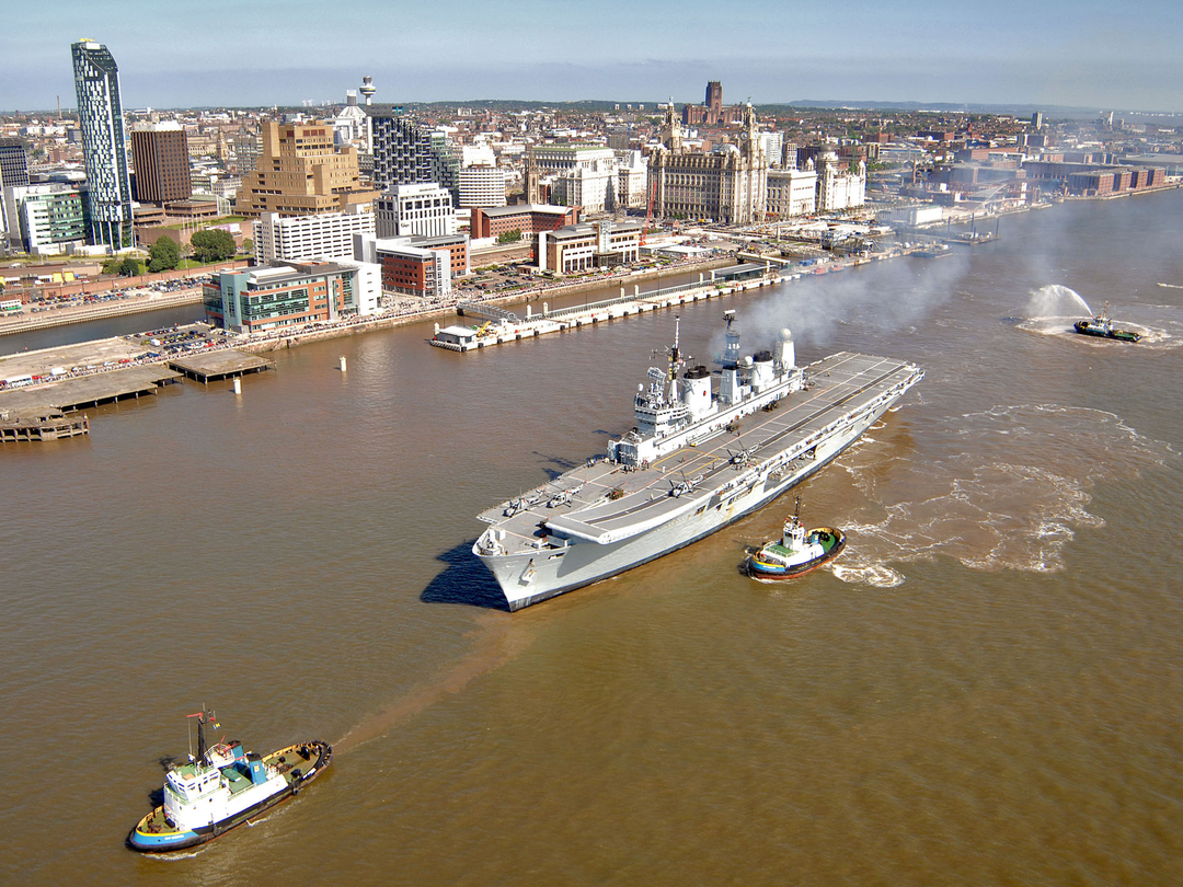 HMS Ark Royal (R07) Royal Navy Invincible Class Aircraft Carrier Departs Liverpool 2008 Photo Print Wall Art Decor Posters, Prints, & Visual Artwork Hampshire Prints 6 x 4 No Frame No