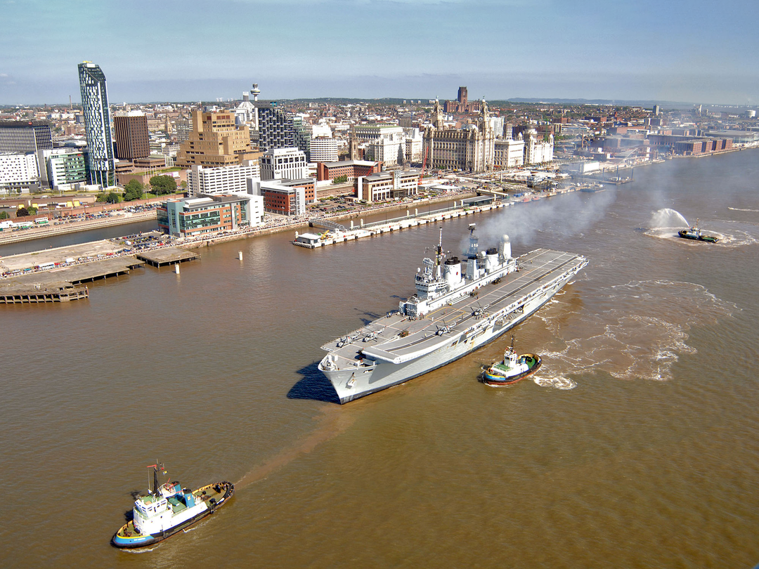 HMS Ark Royal (R07) Photo Print - Departs Liverpool 2008 - Royal Navy Invincible Class Aircraft Carrier Hampshire Prints 6 x 4 No Frame No