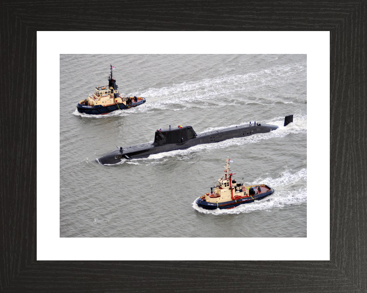 HMS Astute S119 Astute Class Submarine 2009 With Tugs Faslane