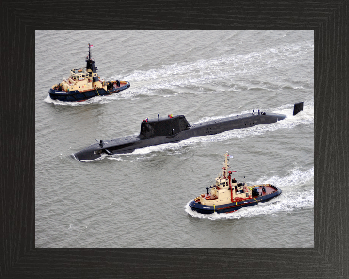 HMS Astute S119 Astute Class Submarine 2009 With Tugs Faslane