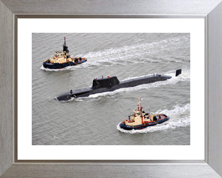 HMS Astute S119 Astute Class Submarine 2009 With Tugs Faslane