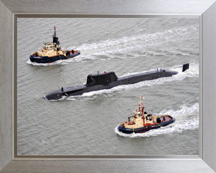 HMS Astute S119 Astute Class Submarine 2009 With Tugs Faslane
