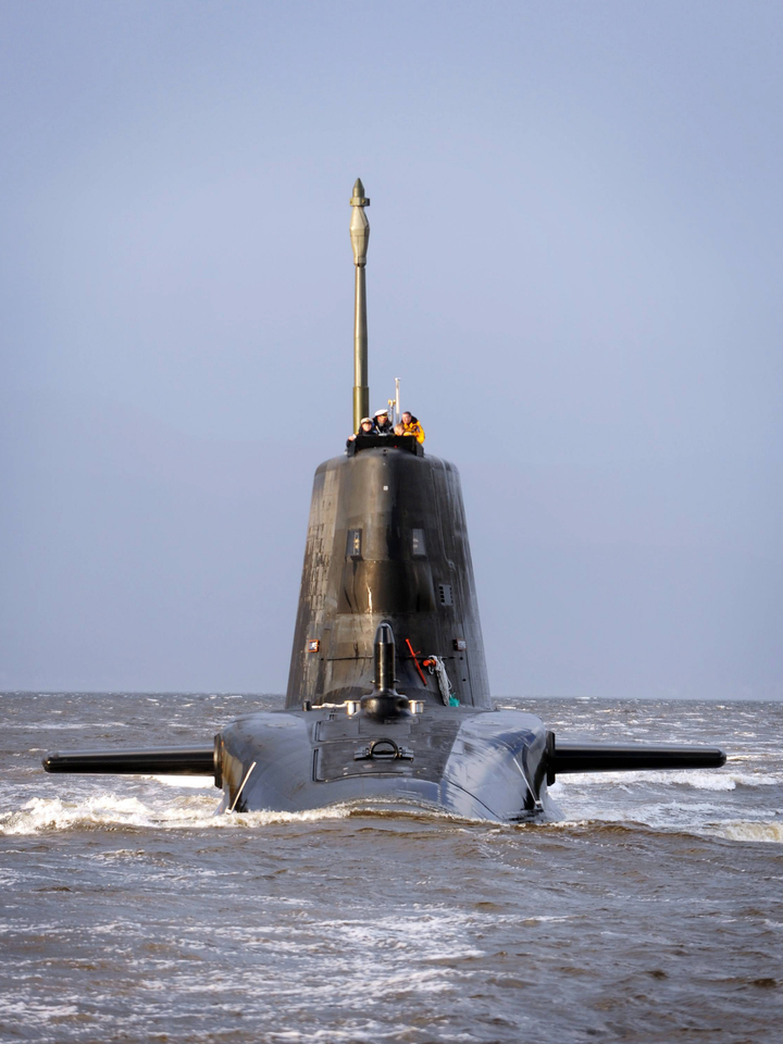 HMS Astute S119 Astute Class Submarine 2009 Portrait Bow View